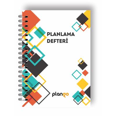 Beyaz Kareler Günlük Planlayıcı Defter - Daily Planner - Ders Çalışma Planlayıcı Defteri - Planlama
