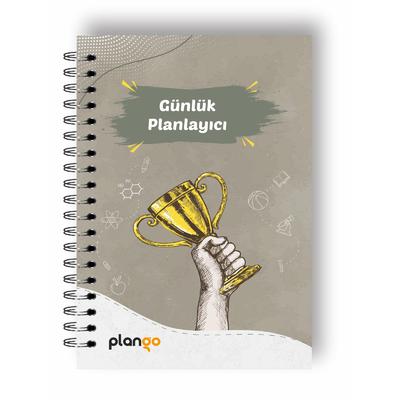 Gri Kupa Günlük Planlayıcı Defter - Daily Planner - Ders Çalışma Planlayıcı Defteri - Planlama Defte