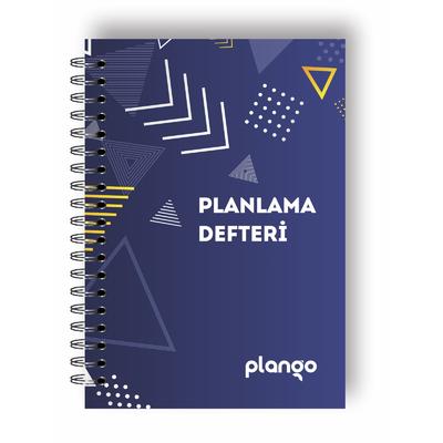 Mavi Üçgenler Günlük Planlayıcı Defter - Daily Planner - Ders Çalışma Planlayıcı Defteri - Planlama