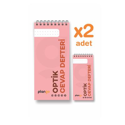 Optik Cevap Defteri PUDRA (2 Adet - 100 Sayfa) Sınava Hazırlık Optik Form Defteri - Plango