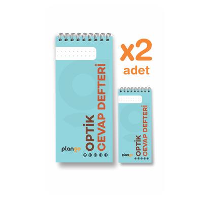 Optik Cevap Defteri TURKUAZ (2 Adet - 100 Sayfa) Sınava Hazırlık Optik Form Defteri - Plango