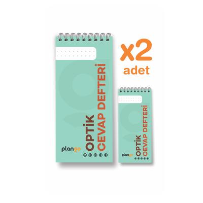 Optik Cevap Defteri YEŞİL (2 Adet - 100 Sayfa) Sınava Hazırlık Optik Form Defteri - Plango