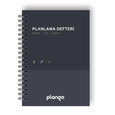 Siyah - Gri Günlük Planlayıcı Defter - Daily Planner - Ders Çalışma Planlayıcı Defteri - Planlama De