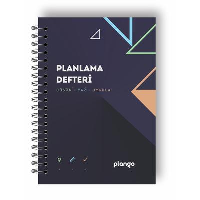 Siyah Lacivert Günlük Planlayıcı Defter - Daily Planner - Ders Çalışma Planlayıcı Defteri - Planlama