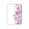Mor Çiçekler Spiralli Günlük Planlama Defteri - 100 Sayfa - 17x24 Planlayıcı Defter